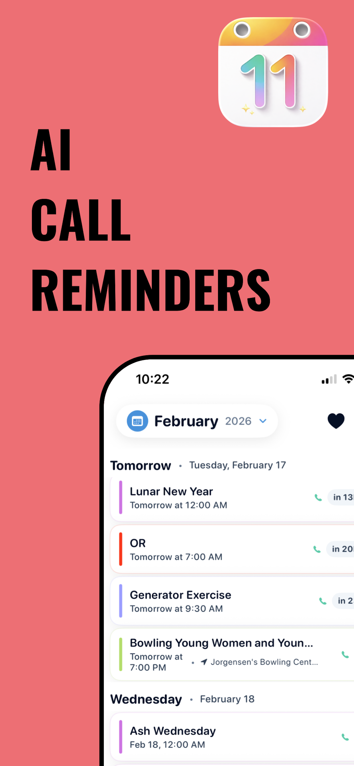 Calendar Call - AI call reminders with calendar view